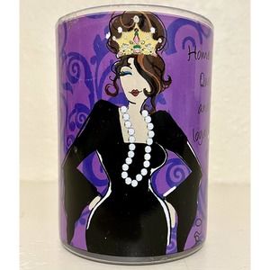 Delish Queen 4" Candle & Glass Candkeholder NIB